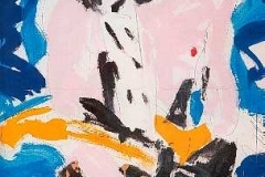 Luciano Castelli, Venice Guitarist (selfportrait), 1984, oil on paper, 2 parts, 199x139 cm 